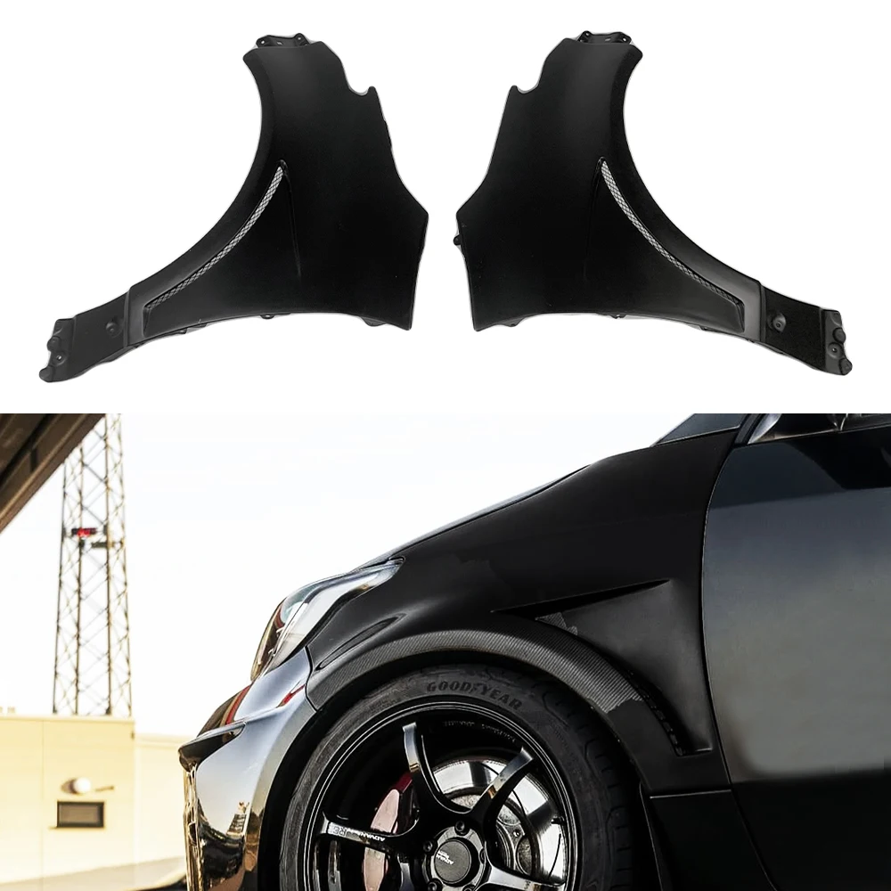 

for GXPA16 Unpainted Fiberglass High Polished Side Fenders Bodykit Screw Easy Installation Fitment Tested 3-Month