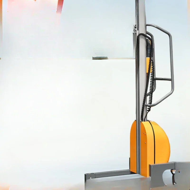 Electric push forklift circular material lift truck discharge rack semi-electric stacker