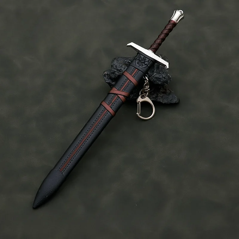 22cm King Arthur Pendragon Medieval Samurai Sword Metal Material Katana Accessorie Keychains Ornaments Crafts Gifts Toys Boys