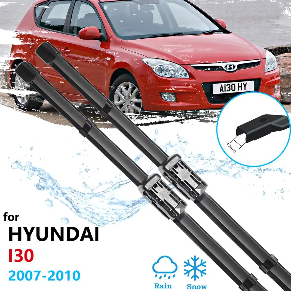 Car Wiper Blades for Hyundai I30 2007 2008 2009 2010 FD 30 Front Windscreen Windshield Washer Brushes Car Accessories Stickers