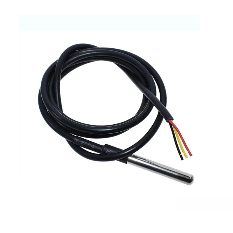 DS18B20 Stainless Steel Package 1/2/3meters Waterproof 18b20 Cable Temperature Sensor  Probe