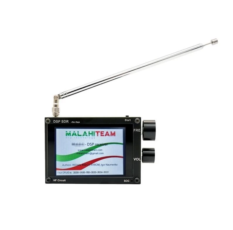 

V1.10D Thicker 50KHz-2GHz Malachite DSP SDR Receiver Malahiteam SDR Shortwave Radio Receiver With Battery HIFI Speaker