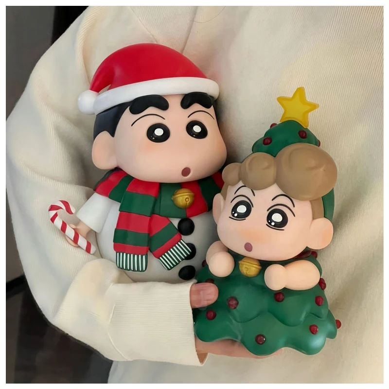 Cartoon Christmas Seris Crayon Shin-Chan Model Doll Desktop Decoration Ornament Cute Creative Model Toys Children's Holiday Gift