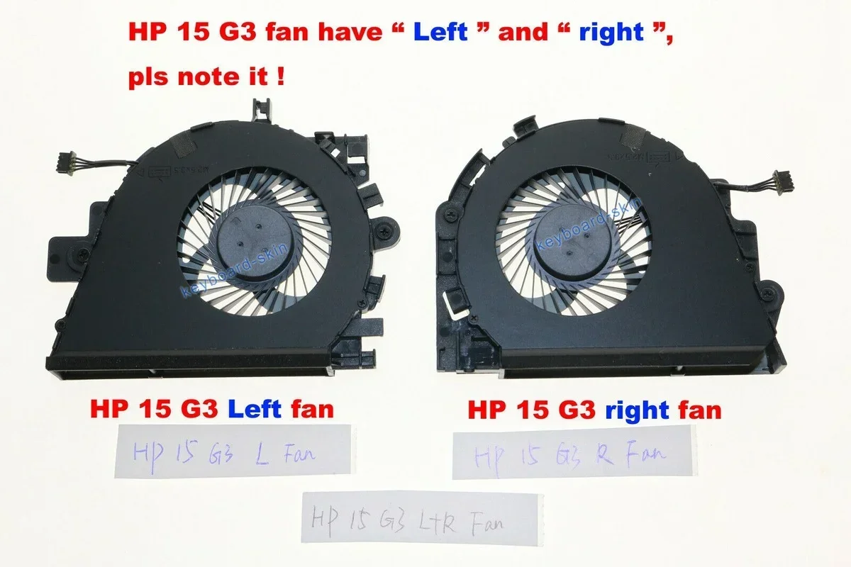 New For HP ZBooK 15 G3 (Note: isn't ZBooK 15U G3) Laptop Left+Right Fan 1 pair 848251-001