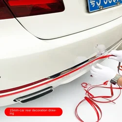 Car Self-adhesive Decoration Anti Collision Strips Body Doors Rear Trunk Carbon Fiber Anti Scratch Collision