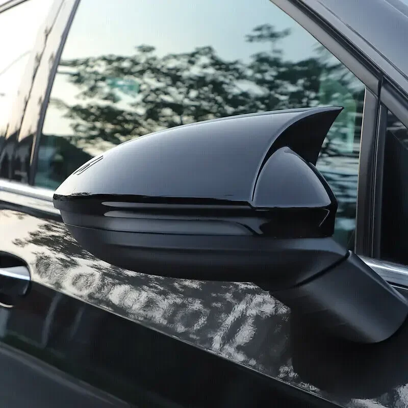 2X Car Door Wing Mirror Cover Rearview Mirror Covers Caps Casing OX Horn Style For VW Golf MK7 MK7.5 R GTI GTD 2014-2019