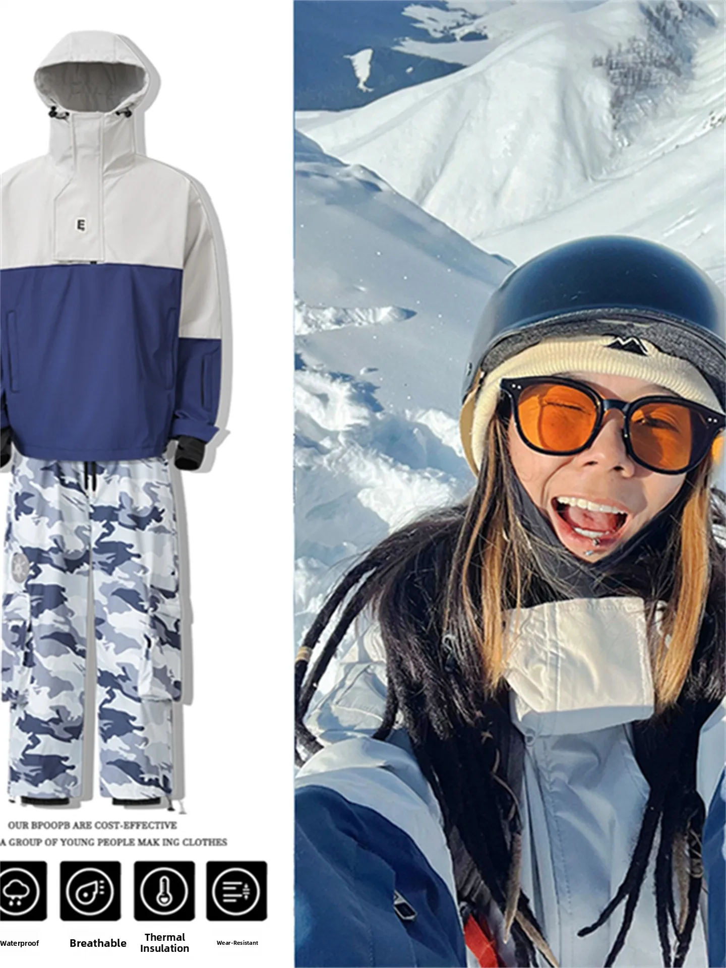 

Зимний комплект для сноубординга 2025: мужской и женский костюм для сноуборда (одиночный/двойной), ветрозащитная и водонепроницаемая куртка, брюки для сноуборда, повседневная спортивная одежда