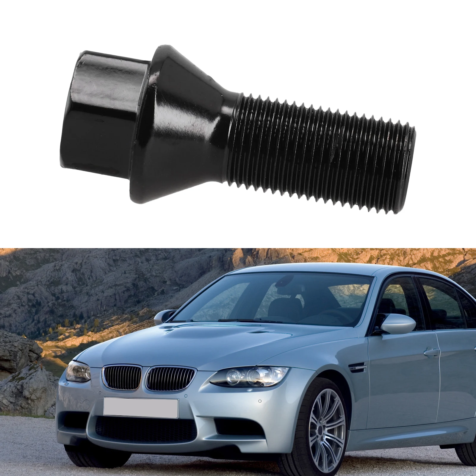 36136890324 For BMW Wheel Nut Stud Bolt For M14 X 1.25 Black F25 X3 E70 For X5  Tire Screws Hub Bolt Rod Wear Parts