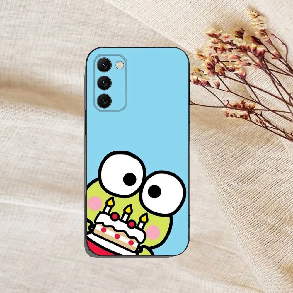 S-Sanrio-S K-Keroppi Phone Case for Samsung Galaxy A13,A21s,A22,A31,A32,A52,A53,A71,A80,A91, Soft Black Cover