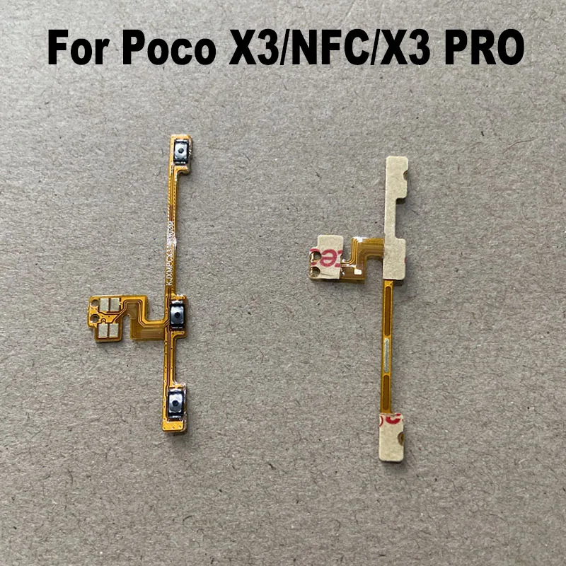 For Xiaomi Poco X3 / X3 NFC / X3 Pro / X3 GT Power Volume Button Flex Cable Side Key Switch ON OFF Control Button