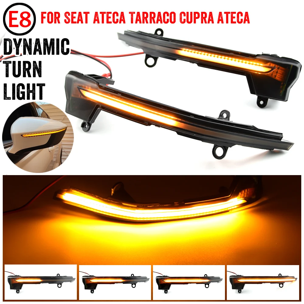 

2PCS For Seat Ateca Cupra 5D 2016 2017 2018 2019 FR Xcellence Dynamic LED Blinker Sequential Turn Light Indicator Accessories