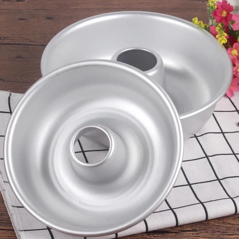 1Pcs Aluminum Ring Cake Tin For Baking Small/Lager/Giant Donut Non Stick Savarin Mold Pan