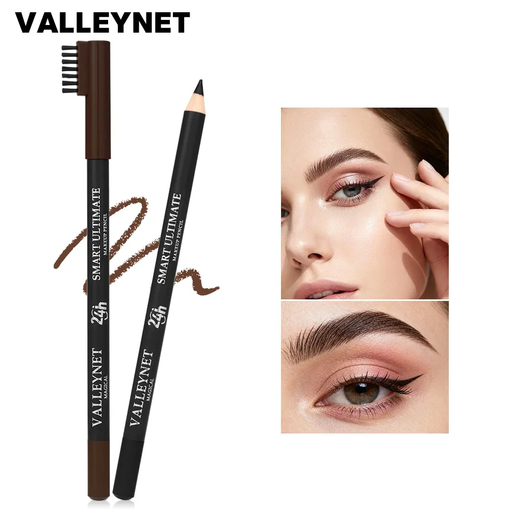 3 ألوان قلم الحواجب المقاوم للماء مع فرشاة نغمات بنية طبيعية مقاوم للماء قلم الحواجب الطبيعي قلم الحواجب طويل الأمد