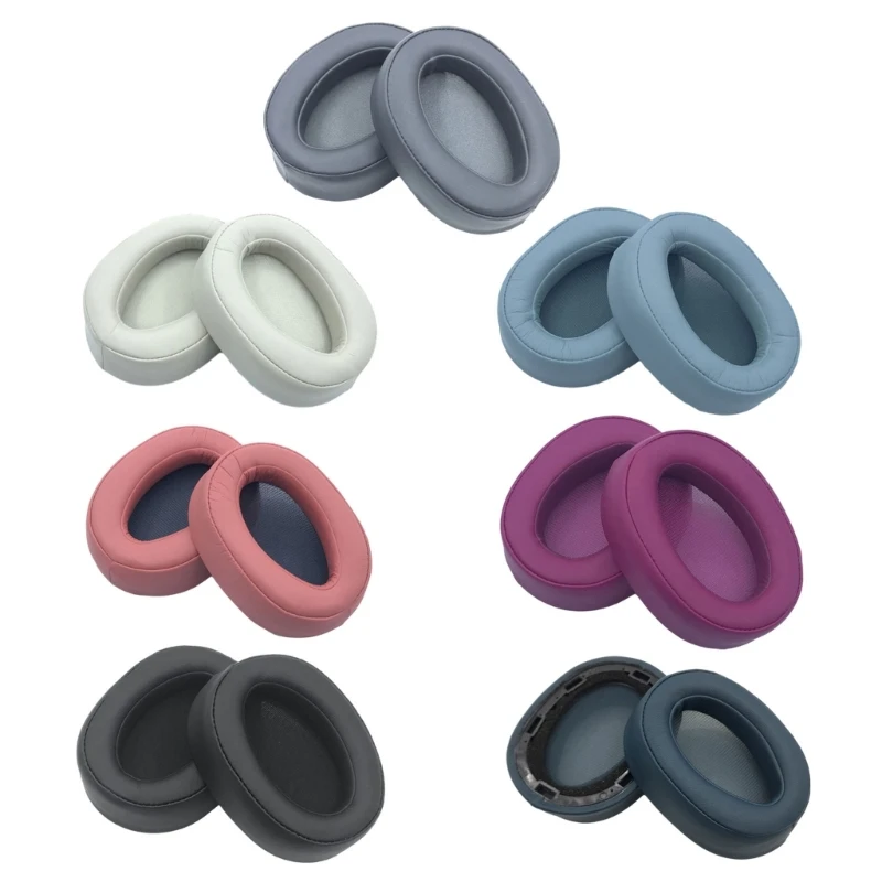 2 pçs earpads almofada ouvido substituição muff fone ouvido proteína couro earpads para MDR-100ABN WH-H900N fone ouvido