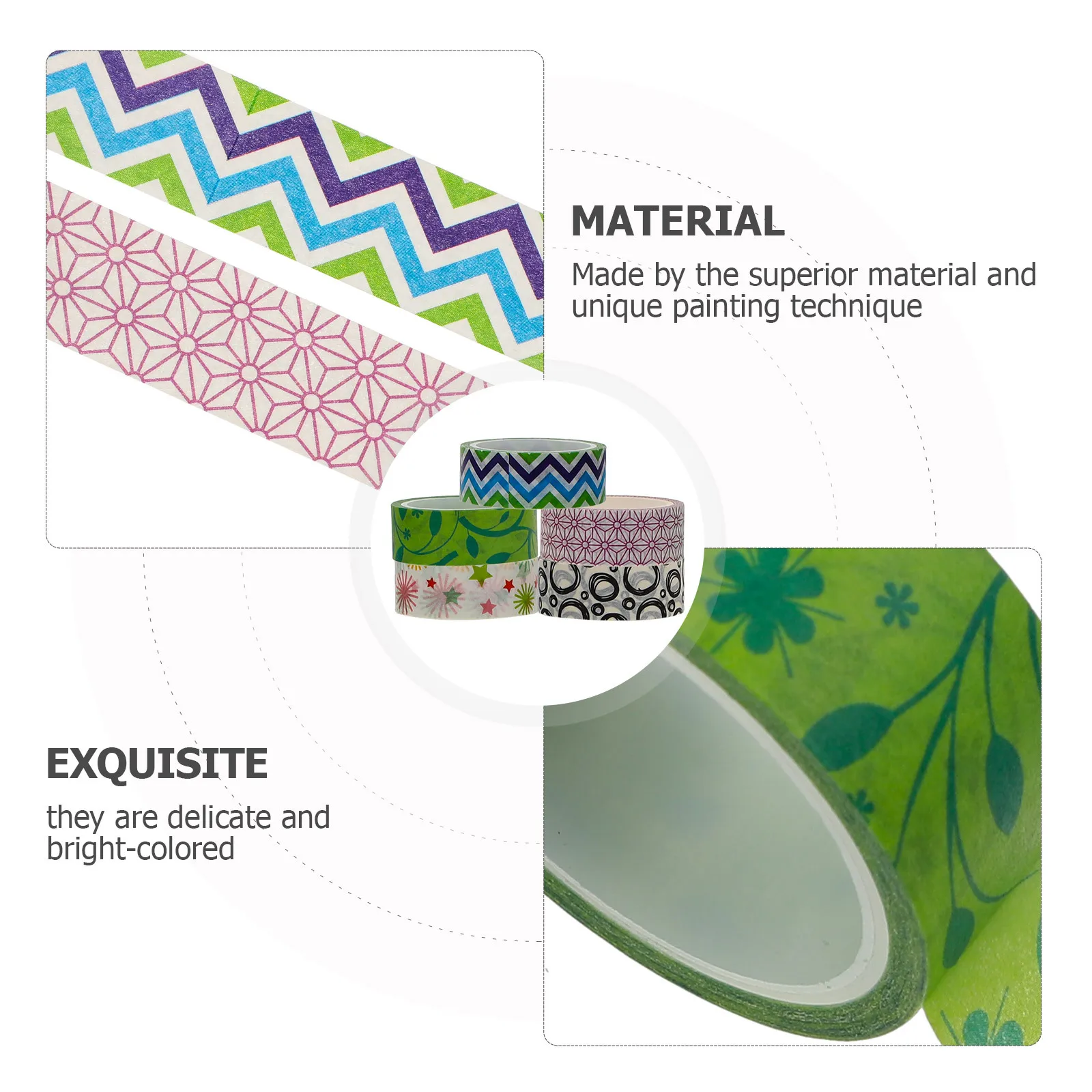 1pcs Gift Wrapping Retro Paper For Craft Scrapbooking Diy Planner Masking Adhesive Tape Decorative Tape Colorful