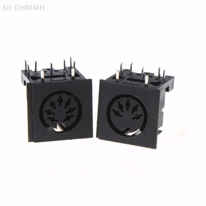 ZLinKJ 2PCS Mini DIN Female Socket Connector 3-8 Pin Wear Resistant Plug Adapter for Keyboard Mouse Office Equipment