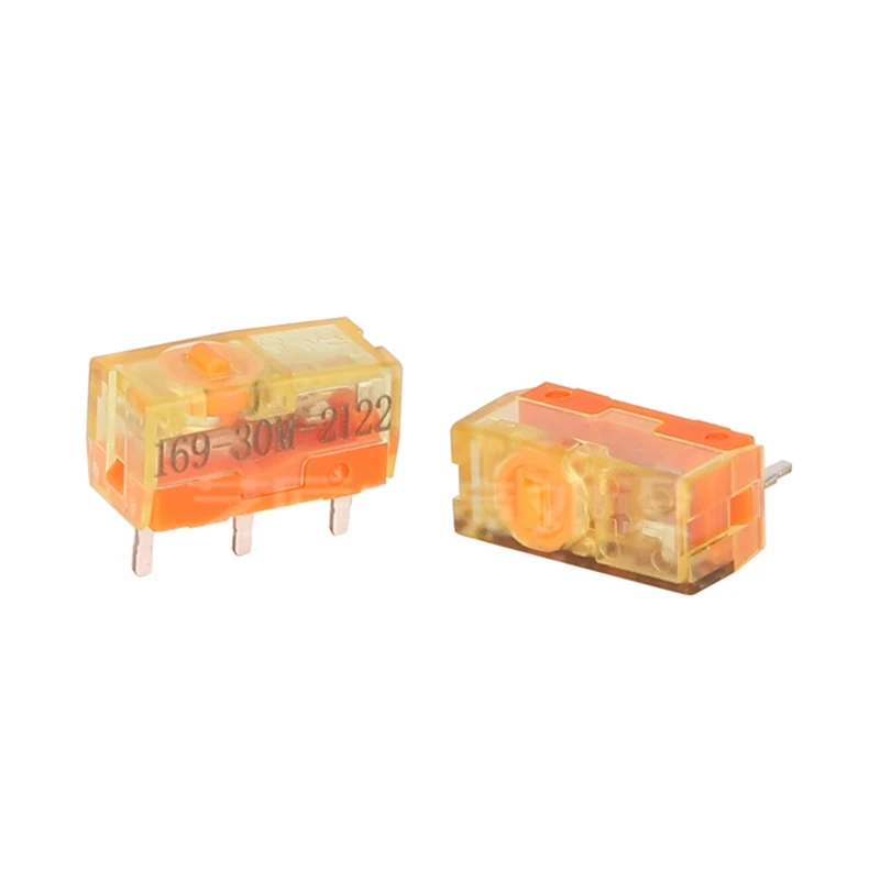 Microinterruttore per mouse dorato antipolvere TTC 30M 60M 80M Clic a vita Contatto in lega d'oro 3 pin Microinterruttore da 3 piedi 2 PZ