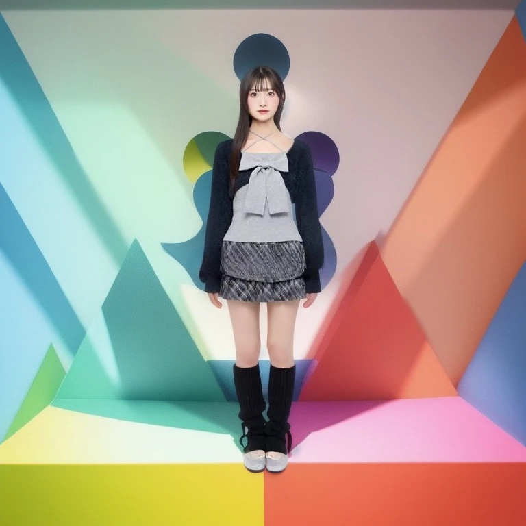 

Новый стиль 2026: Милый комплект из укороченного топа на завязках с большим 3D-бантом и вязаного кардигана с длинными рукавами (комплект из двух предметов)