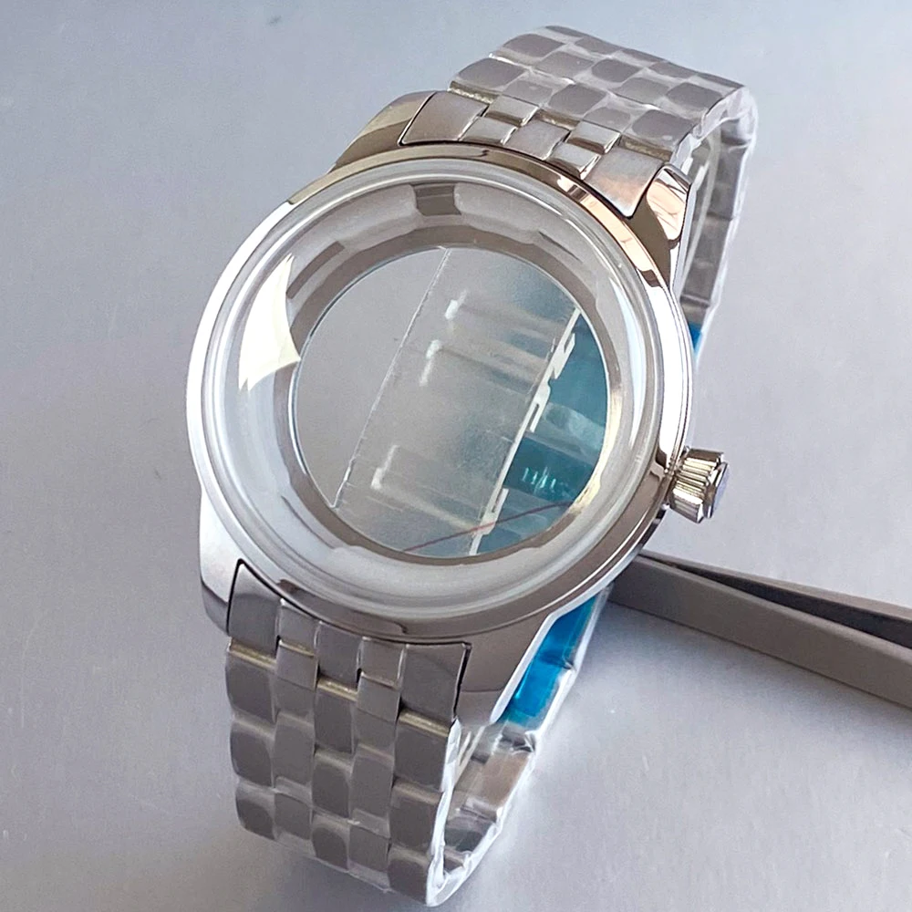 

Корпус часов из стали, серебристый, 40 мм, с браслетом и ремешком для механизмов NH34, NH35, NH36, NH37, NH38, NH39, NH70, NH72, минеральное стекло, запчасти для часов.