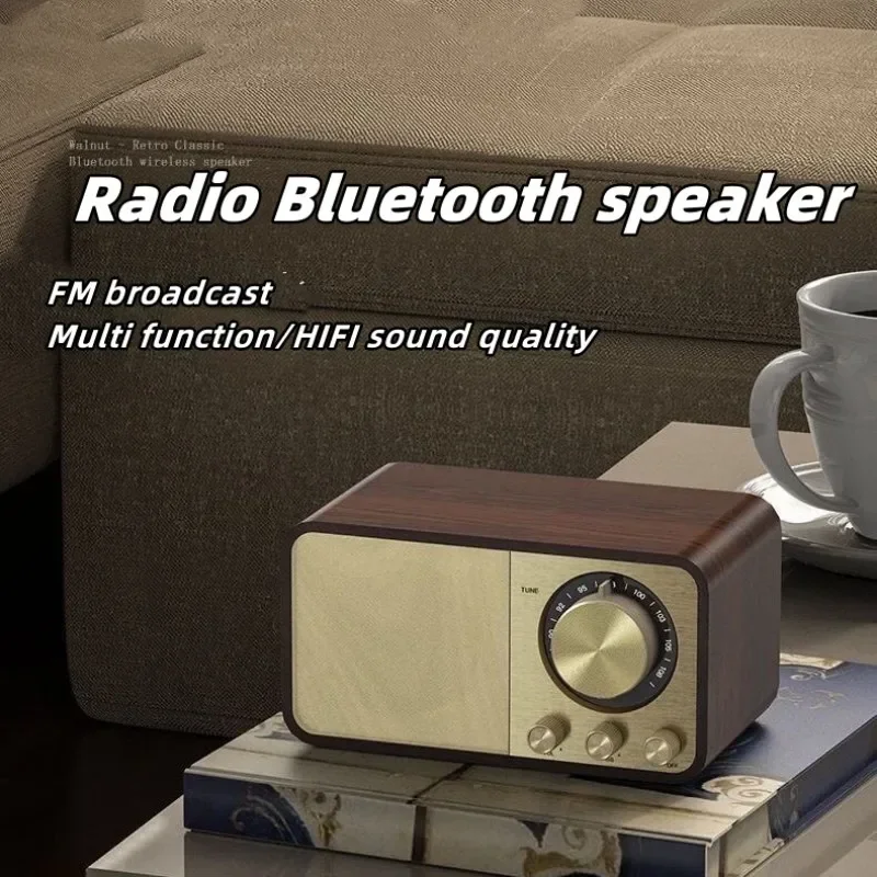 Retro Bluetooth Speaker FM Radio Portable Outdoor Camping Subwoofer Home Theater Sound System Bluetooth