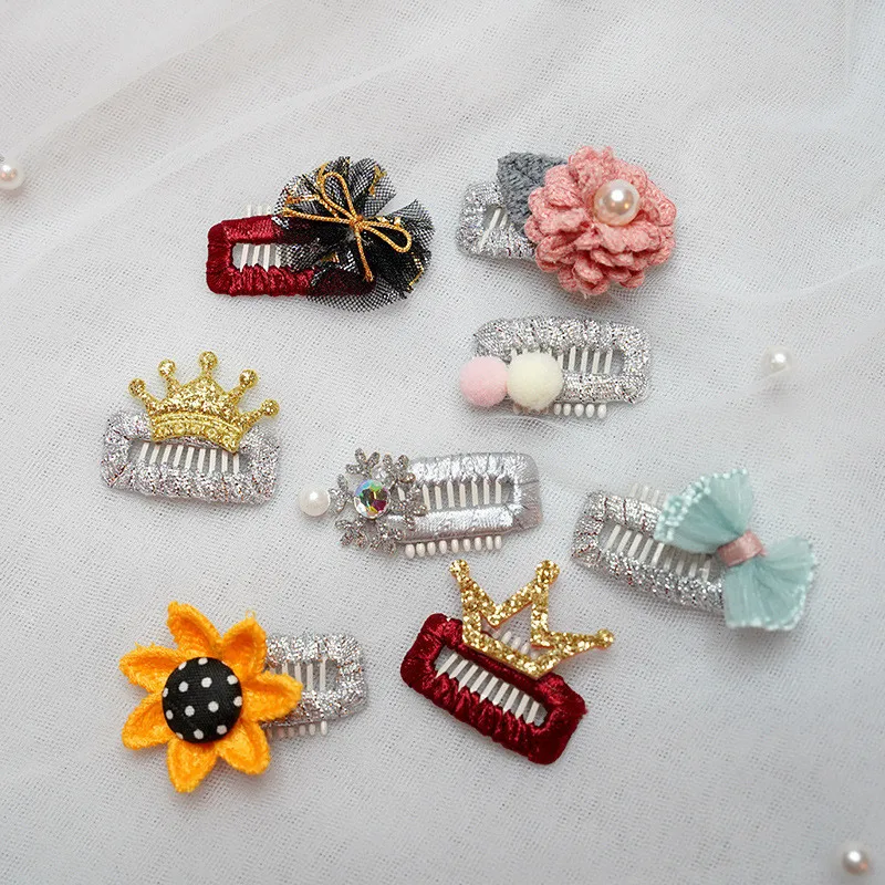 Cute Bowknot Small Dog BB Hair Clips Yorkshire Hairpin Fashion Cute Pet Headdres Pet Comb Clip Dog Pet Grooming Accessories