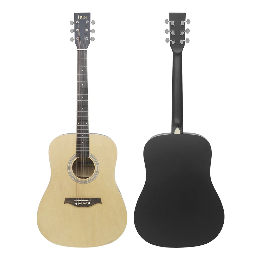 IRIN 41 Inch Guitar 6 Strings 21 Frets Acoustic Guitar 41 Inch Basswood Body Folk Guitarra Bag Capo Strings Guitar Accessories