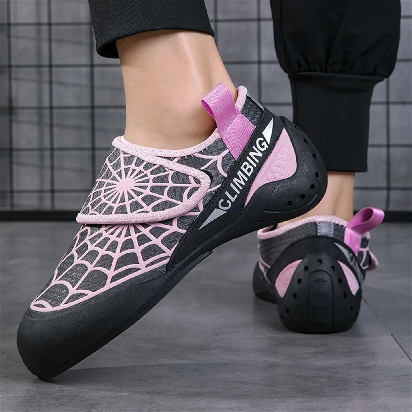 Premium Non-Slip Sticky Rubber Sole Climbing Shoes - Lightweight Breathable for Beginners (Men/Women), Indoor Outdoor Bouldering