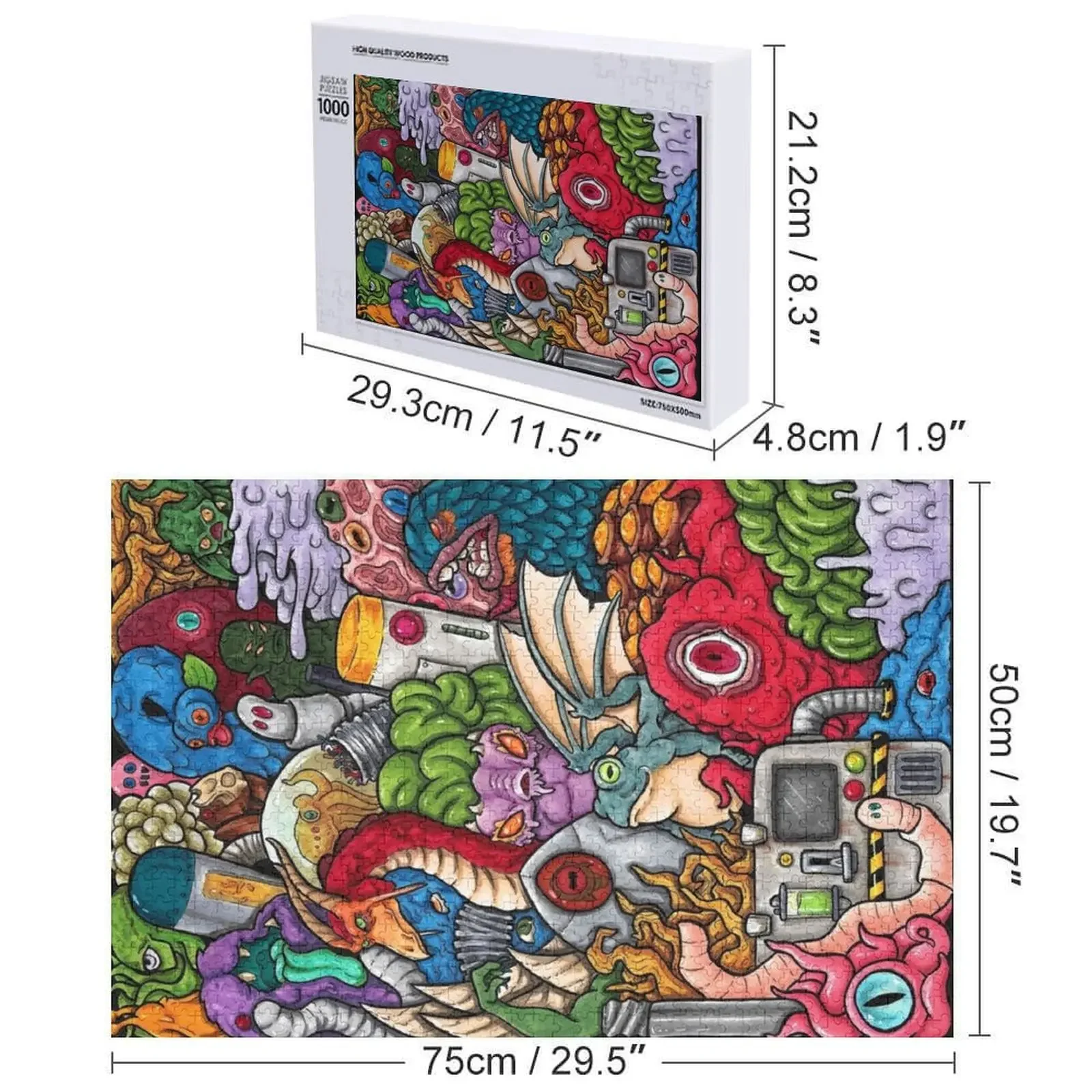 ศิลปะการวาดเส้น - จิ๊กซอว์ปริศนาไม้สำหรับผู้ใหญ่ ปรับแต่งได้