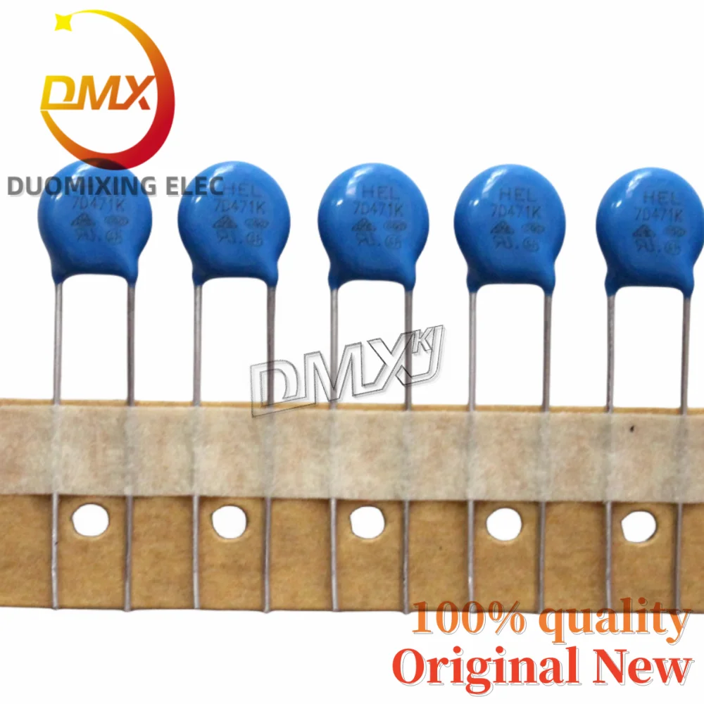 Varistor de óxido de zinco original para HEL 7D471K, tensão 470V, Chip Diâmetro 7mm, dispositivo de proteção ambiental, 10pcs por lote