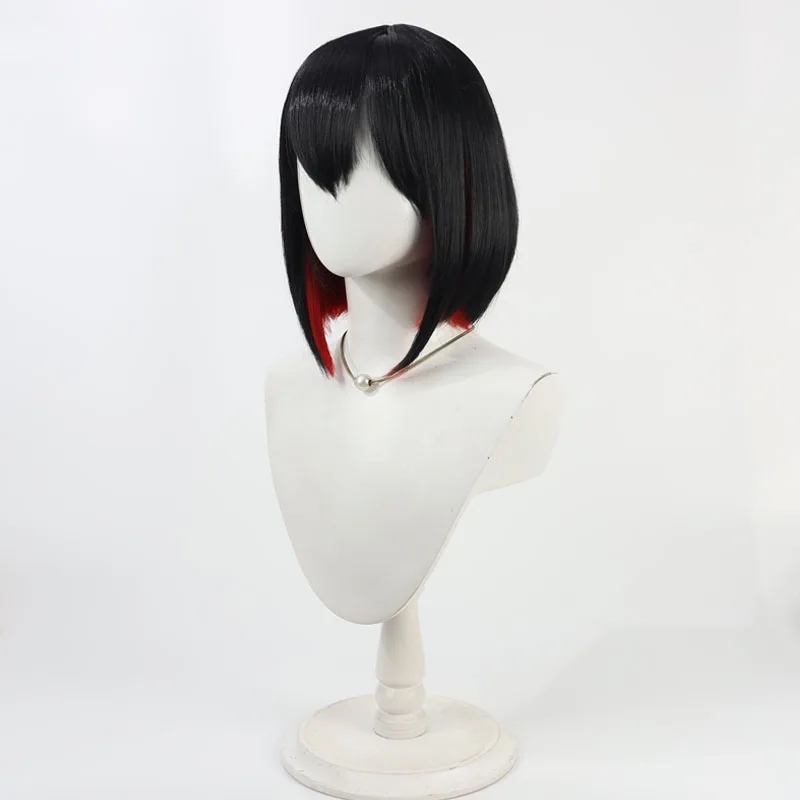 Game Nikke: Goddess of Victory Rouge Cosplay Wig Halloween Party Prop Synthetic Hair Heat Resistant Fiber + Wig Cap