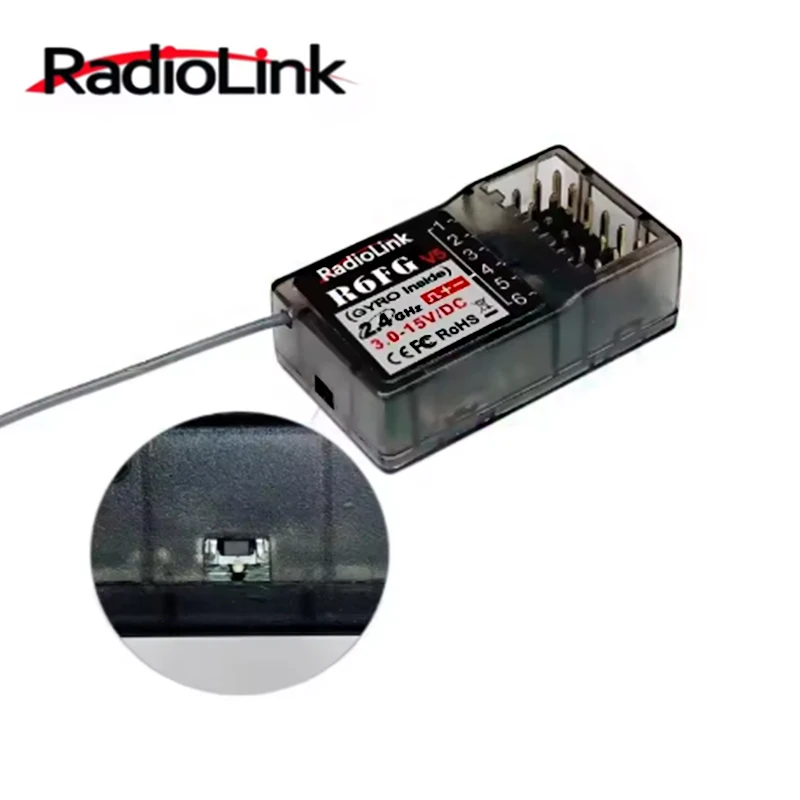 Radiolink R6FG 2.4GHz 6Channel FHSS Receiver Radio Remote Control GyroIntegrant Fo rRC 4G SRC3S,RC4GT8FB Transmitter