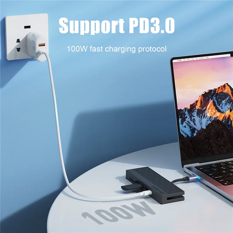 

Популярная 1 шт. 7в1 USB 3.0 док-станция, высокоскоростной 1000 Мбит/с Ethernet RJ45 Gigabit 4K OTG адаптер-сплиттер для ноутбука