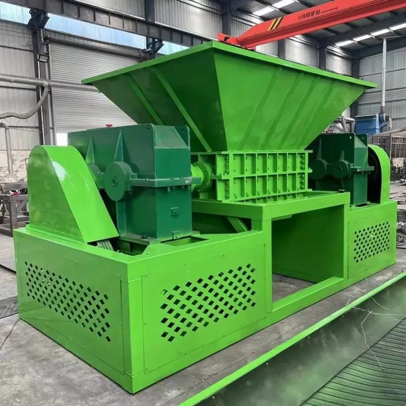 New Double-axis Metal Car Frame Shredder  Paint Bucket Tire Shredder   Domestic Waste Shredder