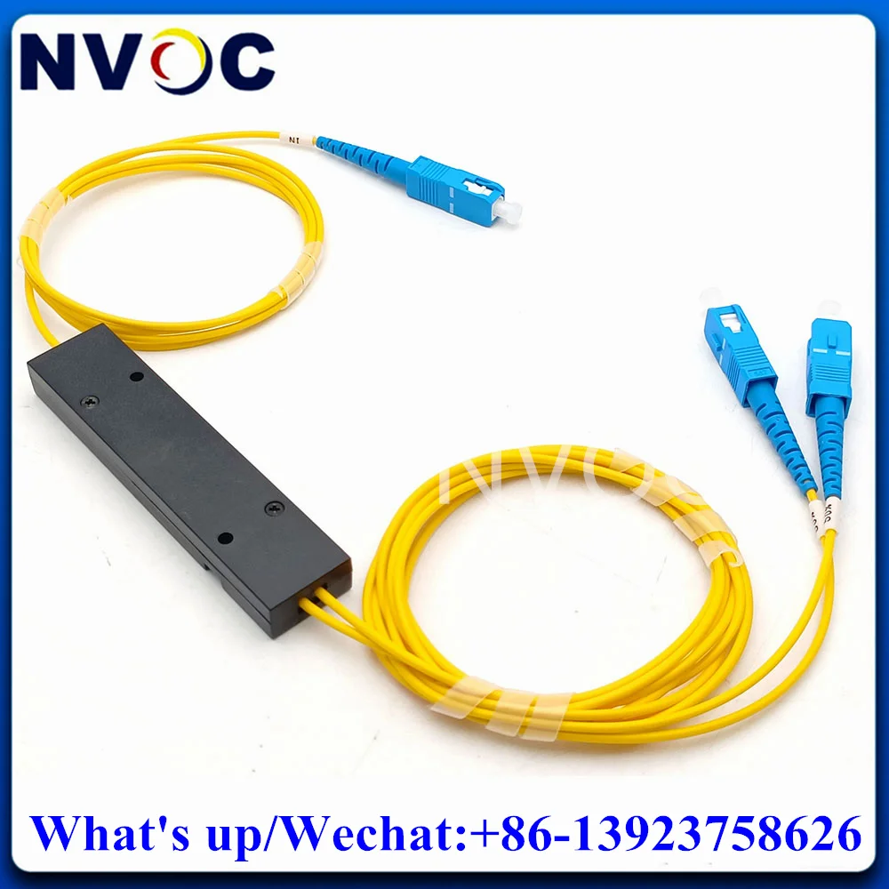 Imagem -06 - Acoplador da Caixa do Abs do Divisor 2way Fbt do Plc da Fibra Ótica com sc st fc Lcpc 10 Peças Gpon 1x2 1310 1550nm 40 60 2.0 mm 1m