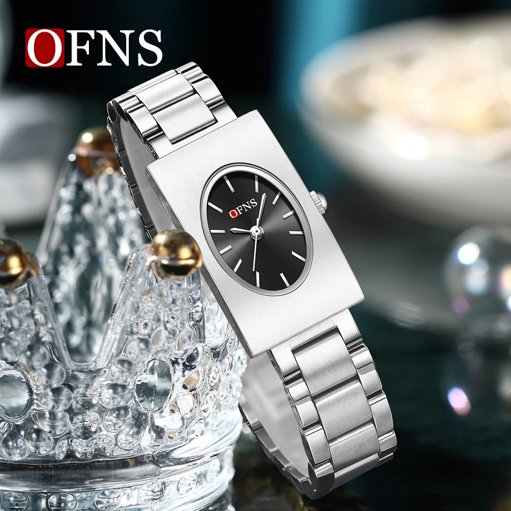 

Модные OFNS1547 новые женские кварцевые часы прямоугольные водонепроницаемые роскошные легкие роскошные высококачественные женские часы