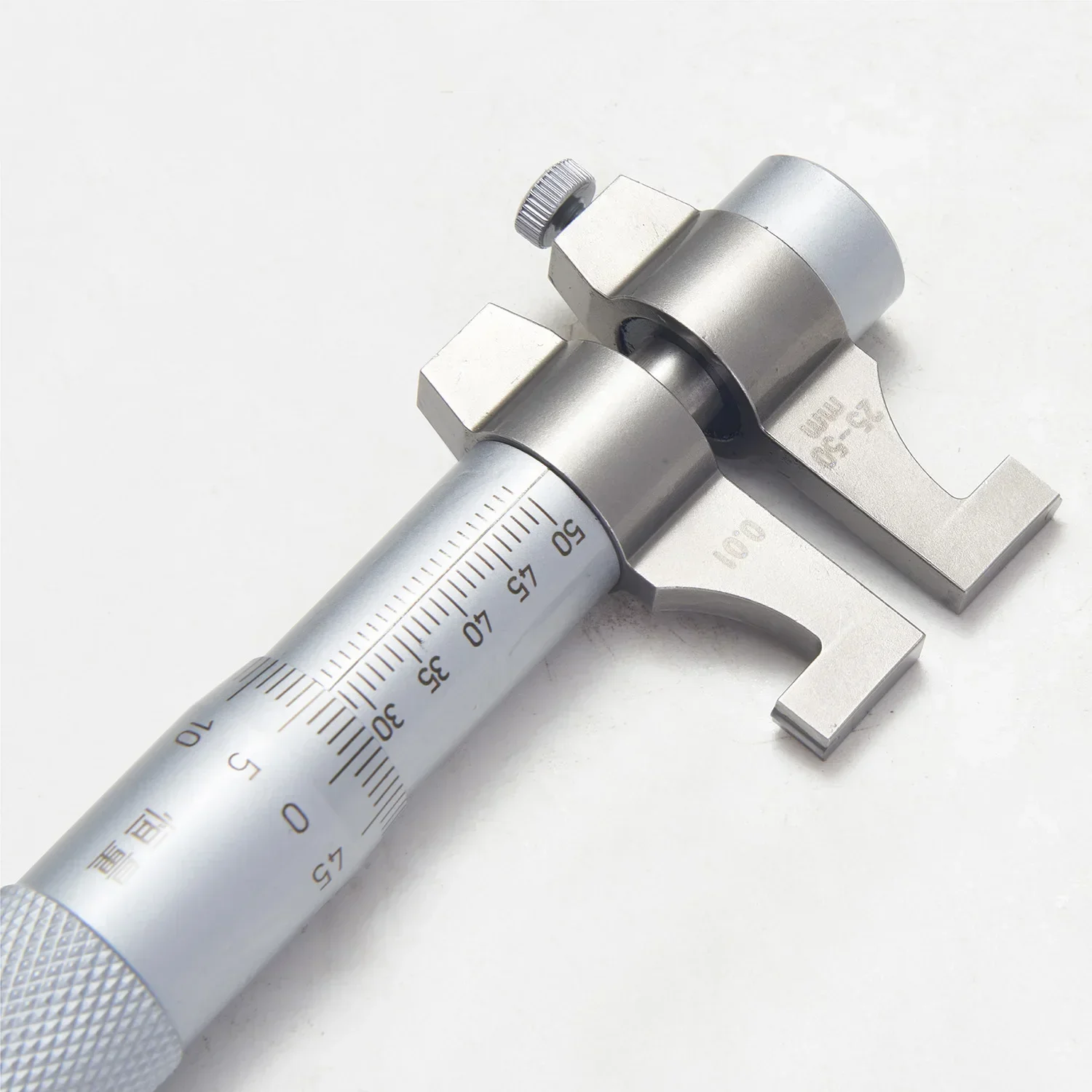 Stainless Steel Two-Point Inner Diameter Micrometer Internal Measuring Micrometer 5-30/25-50-75-100mm0.01N inner Diameter Ruler