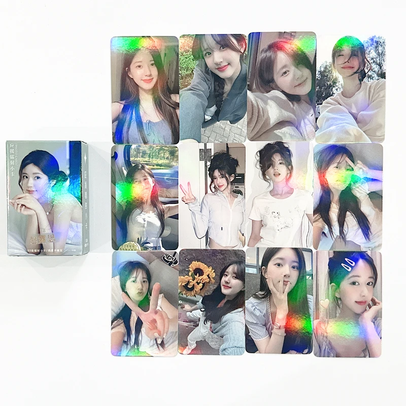 55 Pcs/Set Chinese Star Zhao Lusi Laser Lomo Card Drama Love Like The Galaxy Actress HD Photocard Cosplay Gift image 3