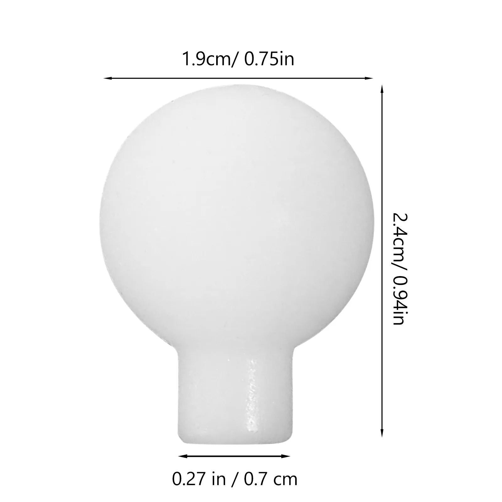 100Pcs Light Globe Cover 1.9cm Frosted Mini Globe Lamp Shade ABS Material for String Lights LED Fairy Lights Outdoor Decoration