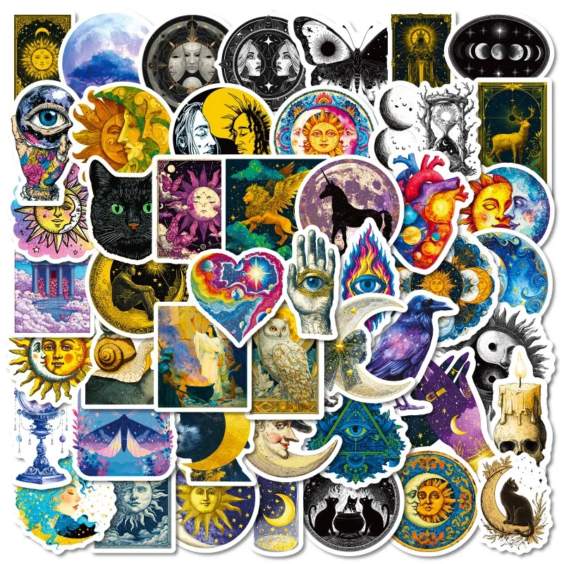 Autocollant de décoration Graffiti créatif mystérieux, 56 pièces, personnalité de dessin animé