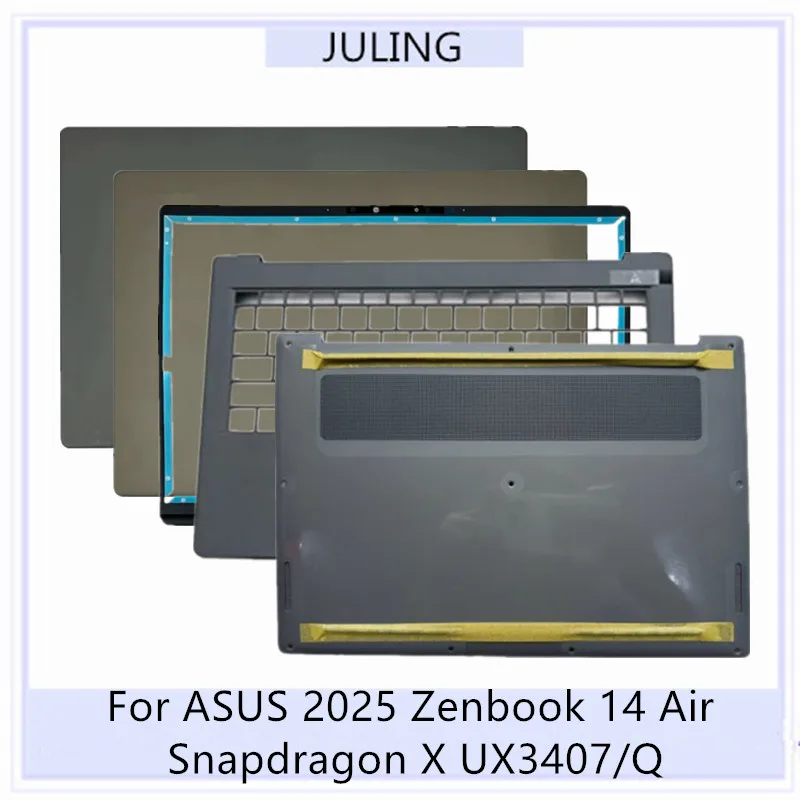 Original For ASUS 2025 Zenbook 14 Air Snapdragon X UX3407/Q Laptop LCD Back Cover Top Case/Front Bezel/Palmrest/Bottom Case