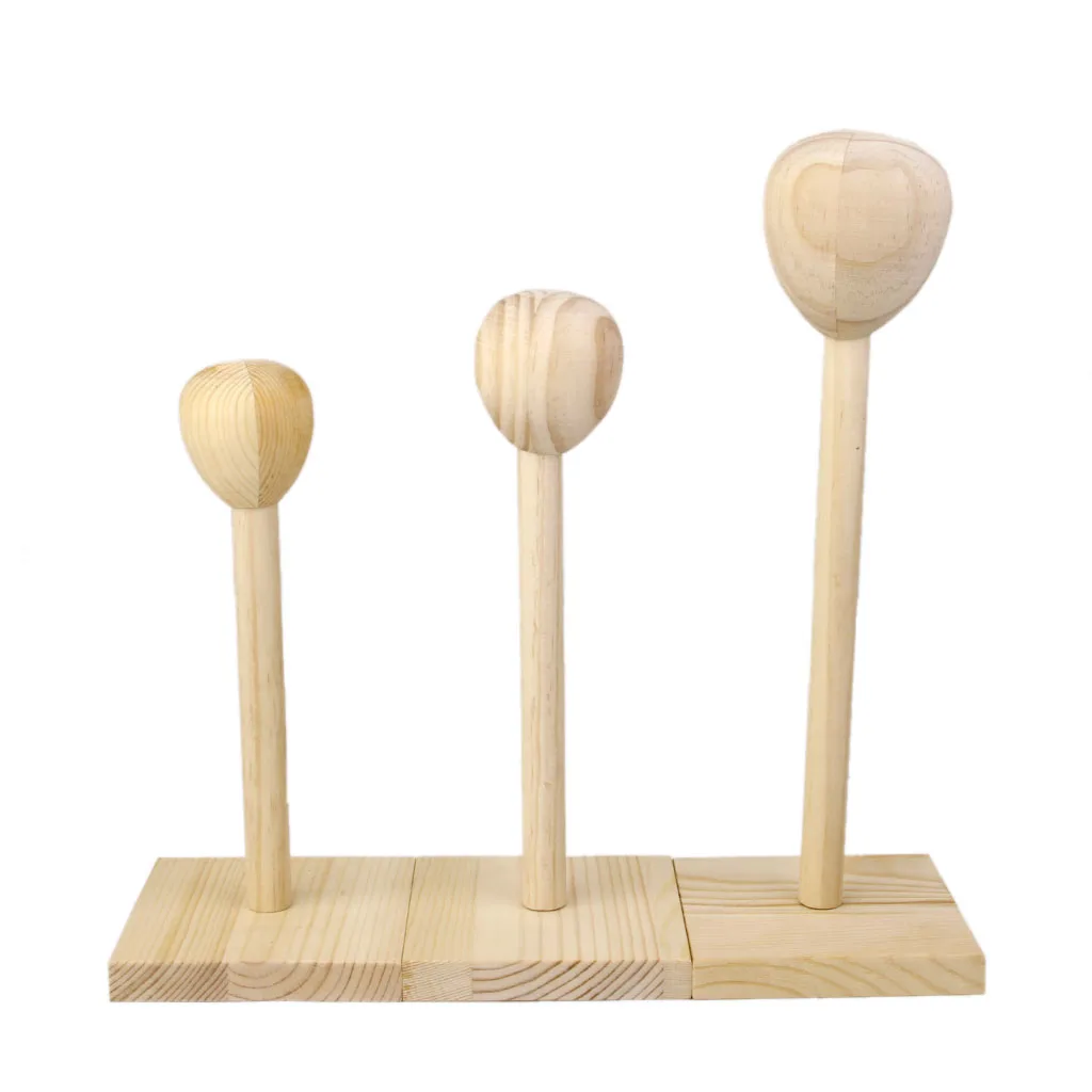 

Natural Wooden Hair Stand Display Supporter /4 Doll 8-9\\\\\\\"