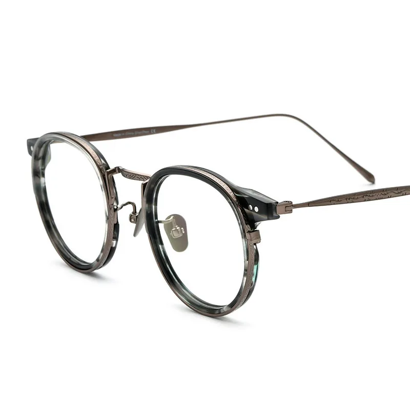 Titanium Round Reading Glasses Men Women Vintage Square Optical Myopia Spectacles Prescription Eyeglasses Frame Tortoise Eyewear