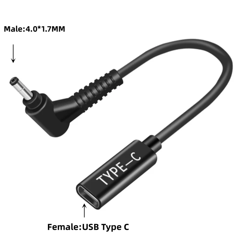 USB 3.1 Type C USB C Laptop Charger Power Adapter Converter USB Type C Female to 4.0*1.35 5.5*2.5 4.5*3.0 4.0*1.7mm Dc Plug Jack