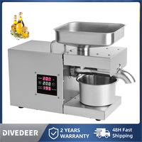 DIVEDEER MX9 MX10 Oil Press Full Automatic Stainless Steel Oil Press Small Commercial Oil Press Sunflower 220V / 110V