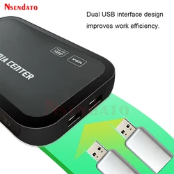 1080P Full HD Multimedia odtwarzacz multimedialny centrum HD VGA AV USB SD/MMC Multimedia MKV Player z pilotem dla podwójnego zasilania USB