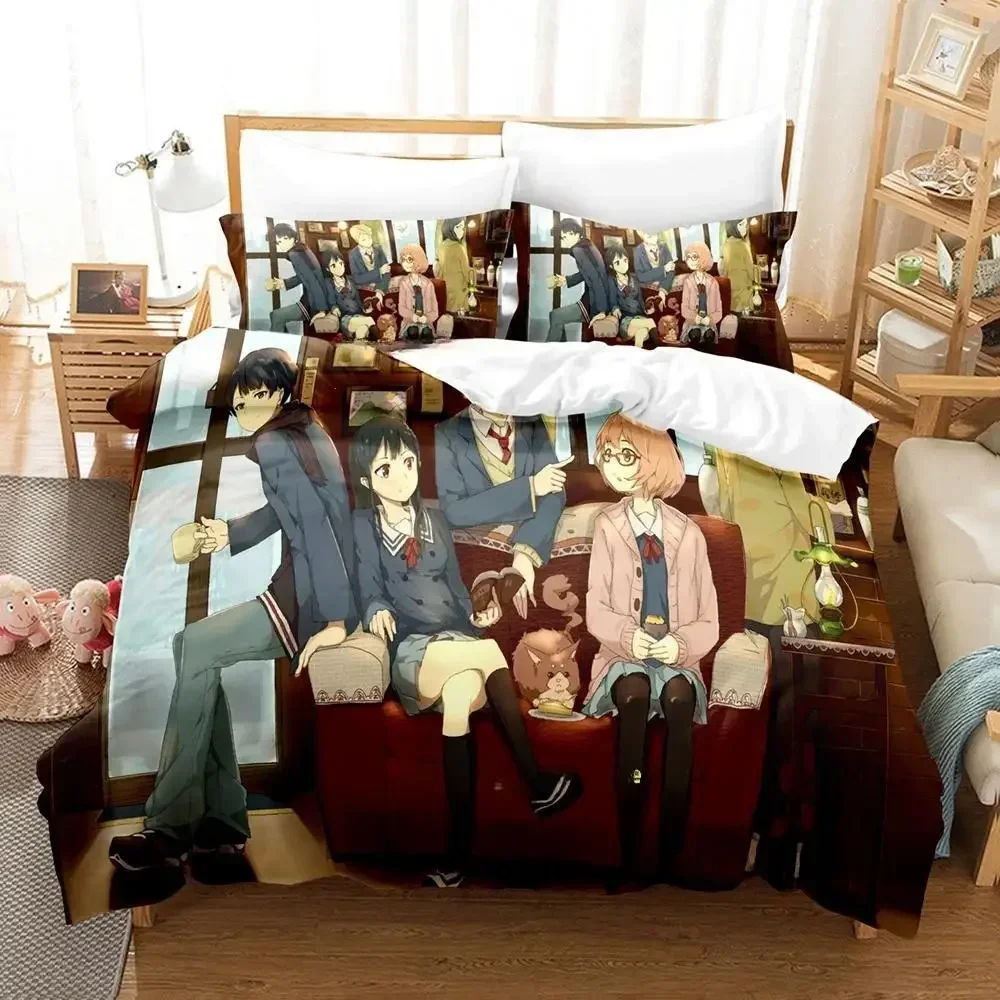 

Beyond the Boundary Bedding Set Single Twin Full Queen King Size Bed Set Adult Kid Bedroom Duvet cover Sets Anime Bed Sheet Set