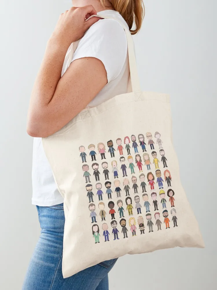 

Cast Poster Taskmaster First Ten Series Tote Bag woman shopping bag free delivery bags Big bag Reusable bags