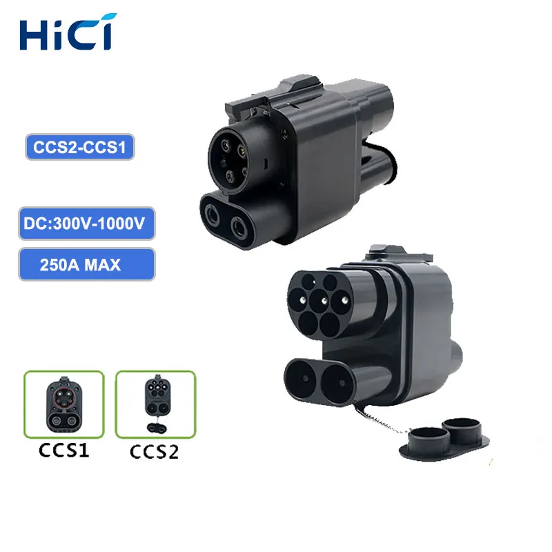 HICI بالجملة Ev شاحن Ccs محول Nacs إلى Ccs1 تيار مستمر شحن 250a Ccs كومبو 1 تسلا إلى Ccs1 محول