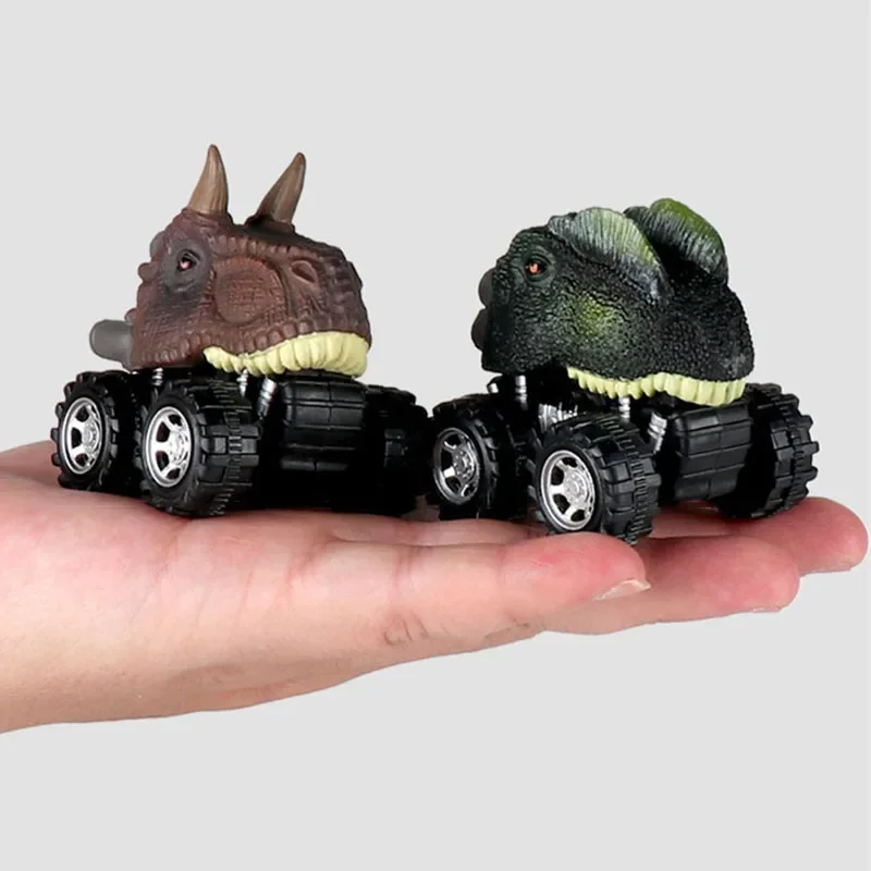 1 Stuks Dinosaurus Speelgoed Terugtrekken Auto 'S Realistische Dino Auto 'S Mini Monster Truck Met Grote Banden Kleine Dinosaurus Speelgoed Voor Kinderen Cadeau