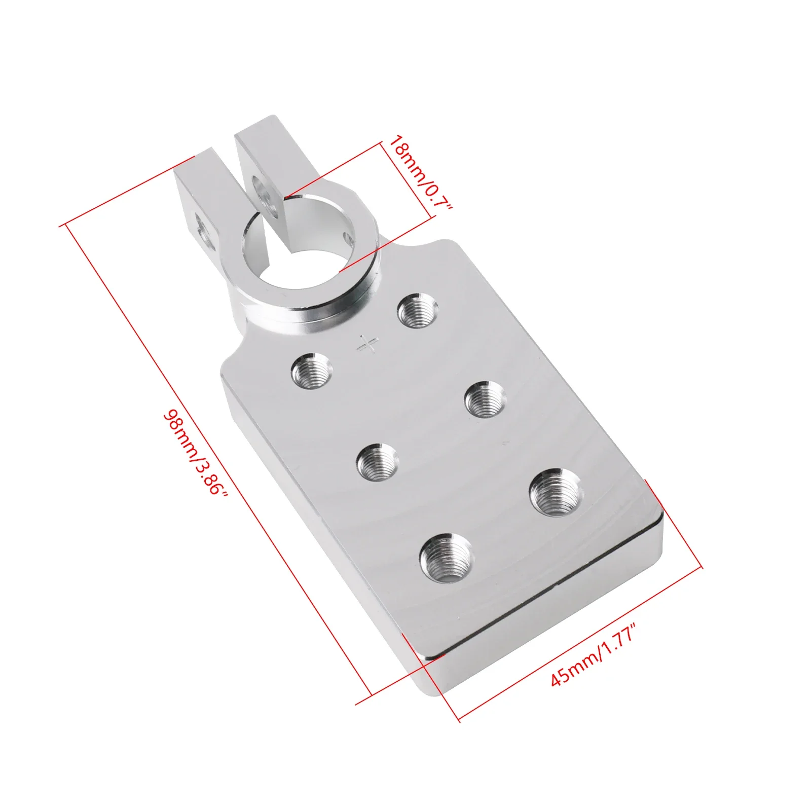 محطة بطارية مسطحة ذات 6 فتحات ذات قطبية مزدوجة (إيجابية/سلبية) - العمود العلوي SAE #3